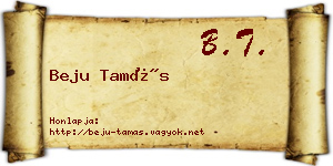 Beju Tamás névjegykártya